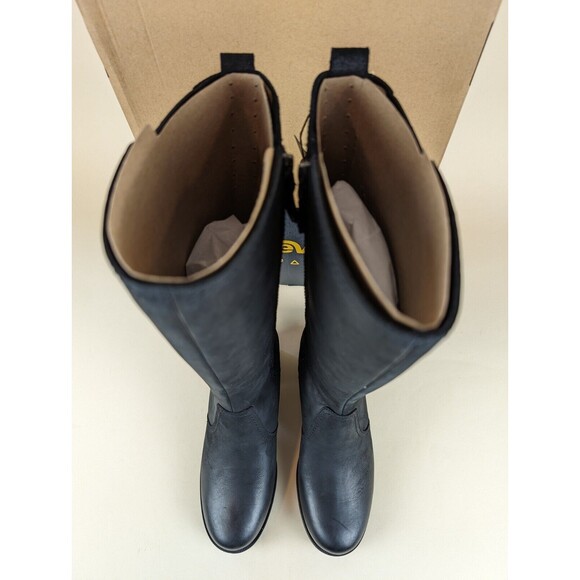 Teva Tall Boots Womens 9.5M Anaya Waterproof Tall Black Leather Heeled Shoes NWB - Picture 6 of 12